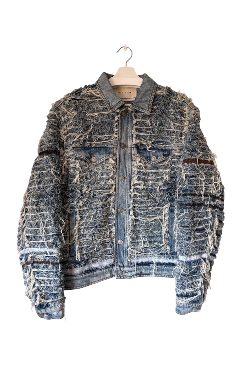 1017 ALYX 9SM X BLACKMEANS SHREDDED DENIM JACKET