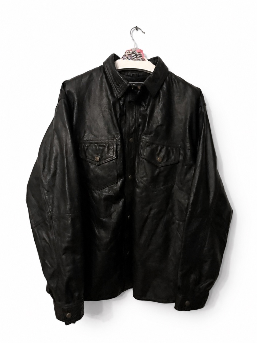 LEATHER SHIRT JACKET