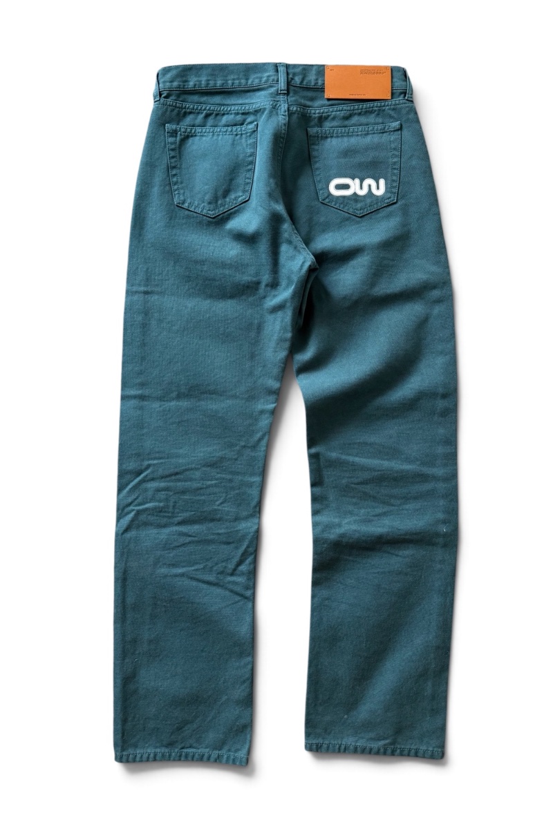 OFF-WHITE STRAIGHT LEG DENIM JEANS